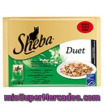 Sheba Duet Selección Mixta De Bocados En Mousse Para Gatos Bolsa 85 G