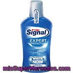 Signal Expert Protection Enjuague Bucal White Now Con Flúor Sin Alcohol Frasco 500 Ml