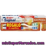 Signal Pasta Dentífrica Protección Anticaries Pack 2 Tubo 75 Ml + 2 Cepillos De Regalo