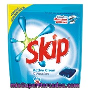 Skip Detergente Máquina Líquido Active Clean Envase 28 Cápsulas