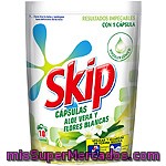 Skip Pequeño Y Poderoso Detergente Máquina Líquido Aloe Vera Y Flores Blancas Envase 10 Unidades