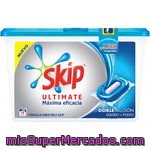 Skip Ultimate Detergente Máquina Líquido Doble Acción Con Agentes Quitamanchas Envase 13 Pastillas + 1 Envase 14 Pastillas