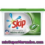 Skip Ultimate Detergente Máquina Líquido Frescor Doble Acción Envase 24 Cápsulas