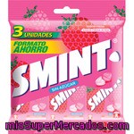 Smint Caramelos Duros Sin Azúcar Fresa ácida Formato Ahorro Pack 3 Unidades Envase 24 G