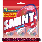 Smint Caramelos Duros Sin Azúcar Sabor Frutas Silvestres Formato Ahorro Pack 3 Unidades Envase 24 G