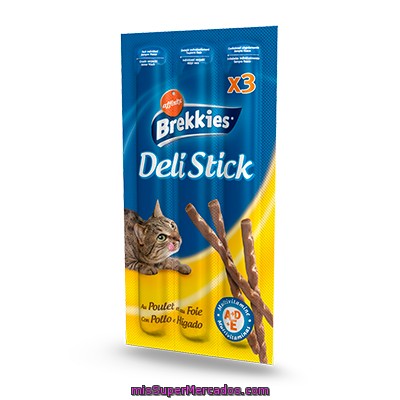 Snack De Pollo Para Gato Afinity Brekkies, Paquete 15 G