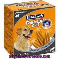 Snack Dental 2en1 Perro Mediano Vitakraft, Caja 28 Unid.