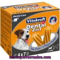 Snack Dental 2en1 Perro Pequeño Vitakraft, Caja 28 Unid.