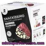 Snackissimo Snack 100% Fruta Bajo En Calorías Sin Gluten Sabor Frambuesa Y Yogur 5 Bolsitas Caja 125 G