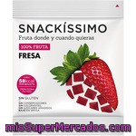 Snackissimo Snack 100% Fruta Bajo En Calorías Sin Gluten Sabor Fresa Bolsita 18 G