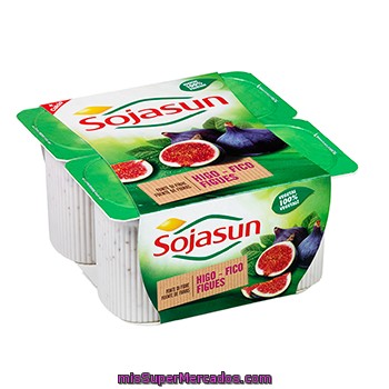 Sojasun Especialidad Fresca De Soja Con Trozos De Higo Y Fibras Pack 4 Envase 100 G
