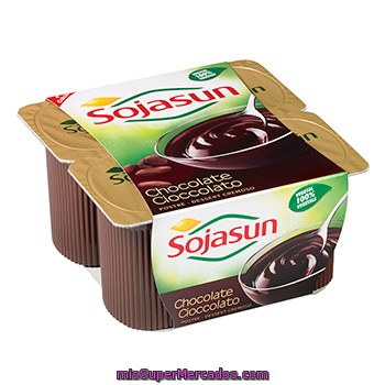 Sojasun Plaisir Postre Fresco A Base De Soja Con Chocolate Pack 4 Envase 100 G
