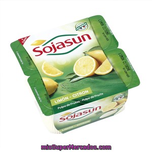 Sojasun Yogur Limón Con Soja Pack 4 Unidades 100 Gr