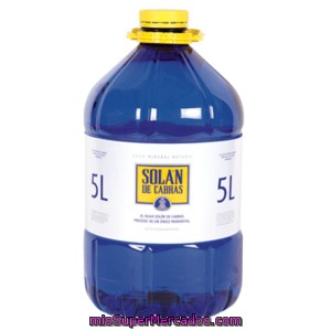 Solan De Cabras Agua Mineral Natural Botella 5 L