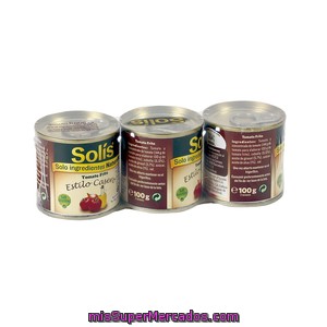 Solis Tomate Frito Estilo Casero Lata Pack 3x100 Gr