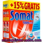 Somat Detergente Lavavajillas Multi 5 Todo En 1 Caja 34 Pastillas