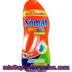 Somat Detergente Lavavajillas Oro Gel Anti-grasa Botella 33 Dosis