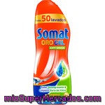 Somat Detergente Lavavajillas Oro Gel Anti-grasa Con Desengrasantes Activos Botella 40 Dosis