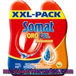 Somat Detergente Lavavajillas Oro Gel Frescor Anti-olor Con Vinagre Pack 2 Botella 33 Dosis Con Poder Limpiador & Neutralizador De Malos Olores