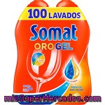Somat Detergente Lavavajillas Oro Gel Frescor Anti-olor Con Vinagre Pack 2 Botella 50 Dosis