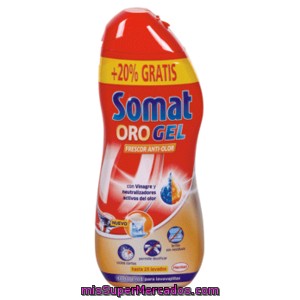 Somat Lavavajillas Maquina Gel Oro Con Vinagre Botella 630 Ml