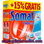 Somat Lavavajillas Máquina Multi 5 Todo En 1 Caja 34 Pastillas