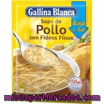 Sopa De Pollo Con Fideos Baja En Sal Gallina Blanca 35 G.