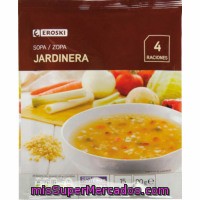 Sopa Jardín Con Conchas Eroski, Sobre 80 G