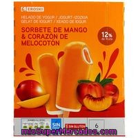 Sorbete Palo De Mango-yogur Eroski, Pack 6x60 Ml
