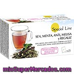 Special Line Tránsito Intestinal Infusión De Sen Con Menta, Anís, Melisa Y Regaliz 25 Bolsitas Estuche 37 G