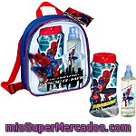 Spiderman Mochila Con Colonia Infantil Spray 200 Ml + Gel De Baño Frasco 475 Ml