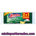 Spontex Estropajo Salvauñas Universal Con Fibra Verde Envase 2 Unidades + 1 Gratis