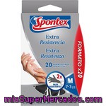 Spontex Guantes Finos Negros Desechables Extra Resistencia Talla M Caja 20 Unidades