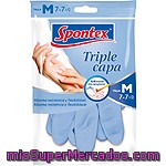 Spontex Guantes Triple Capa Reforzados Con Neopreno Talla Mediana Paquete 2 Unidades