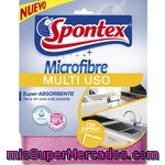 Spontex Microfibre Bayeta Multiusos Con Esponja Colores Surtidos Envase 1 Unidad