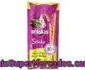 Sticks Para Gatos Con Pollo Whiskas 18 Gramos 3 Unidades