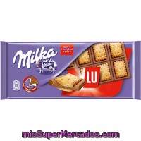Tableta Chocolate Con Galleta Lu Milka 87 G.