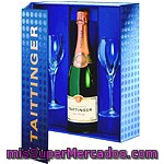 Taittinger Champagne Brut Estuche Botella 75 Cl + 2 Copas