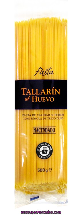 Tallarin Al Huevo Pasta, Hacendado, Paquete 500 G