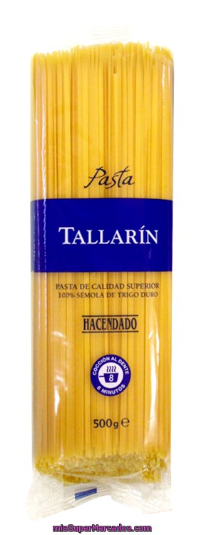 Tallarin Pasta, Hacendado, Paquete 500 G