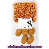 Tallarines + Croquetas De Pollo Bo De Debo, Bandeja 400 G