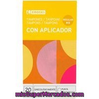 Tampón Normal Con Aplicador Eroski, Caja 20 Unid.