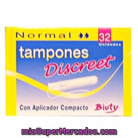 Tampon Regular Compacto Discreet, Biuty, Caja 32 U