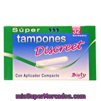 Tampon Super Compacto Discreet, Biuty, Caja 32 U