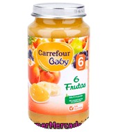 Tarrito 6 Frutas Carrefour Baby 250 G.