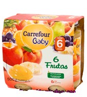 Tarrito 6 Frutas Carrefour Baby Pack De 2x250 G.