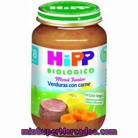Tarrito Biológico Verduras Con Ternera Hipp, Tarro 190 G