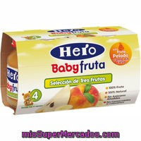 Tarrito De 3 Frutas Hero, Pack 2x120 G