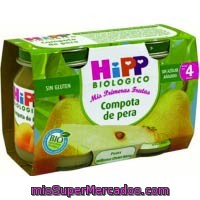Tarrito De Compota De Pera Ecológico Sin Gluten Hipp 2 Unidades De 125 Gramos