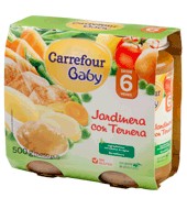 Tarrito De Jardinera Con Ternera Carrefour Baby Pack De 2x250 G.